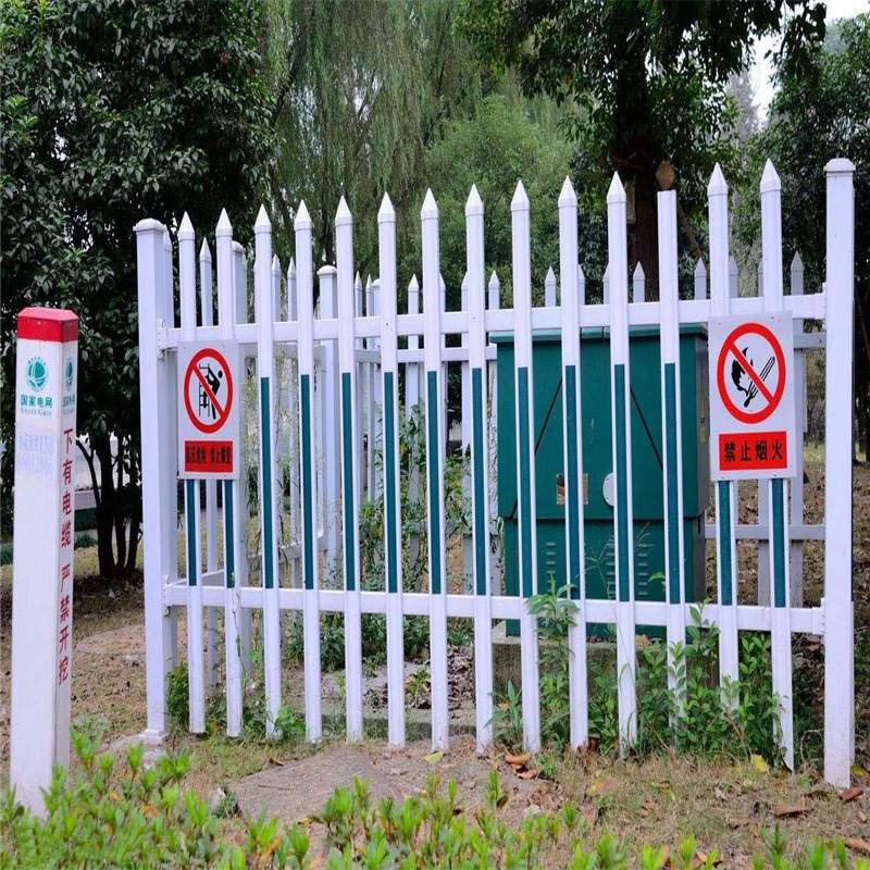 定制pvc社区护栏小区配电箱防护栏社区塑钢护栏学校社区围栏现货