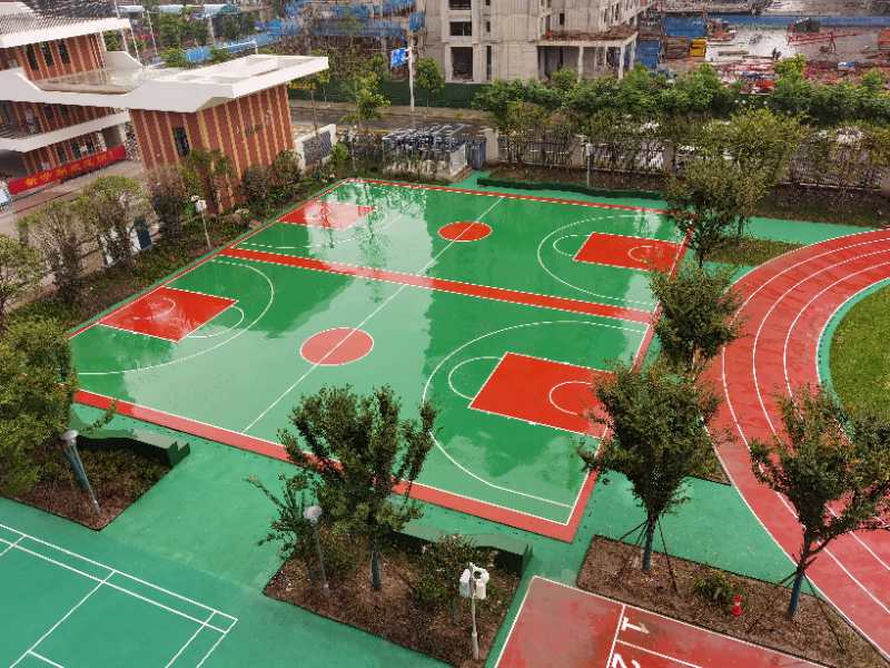 西寧全塑型硅PU籃球場 全國施工