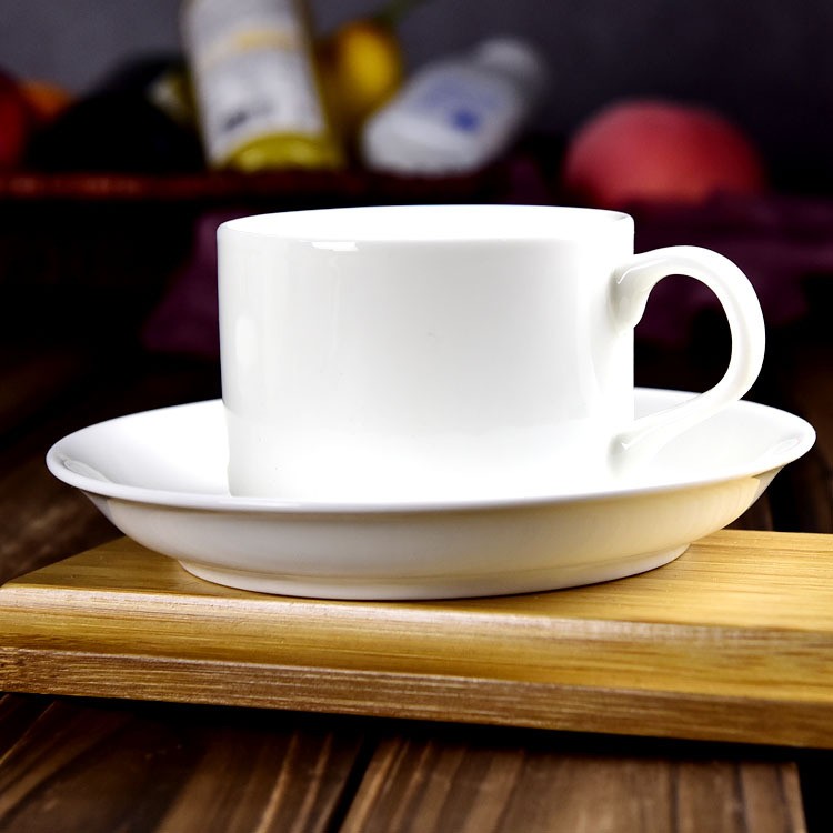厂家批发骨瓷咖啡杯套装 陶瓷下午茶杯 骨质瓷杯子带碟可印制画面