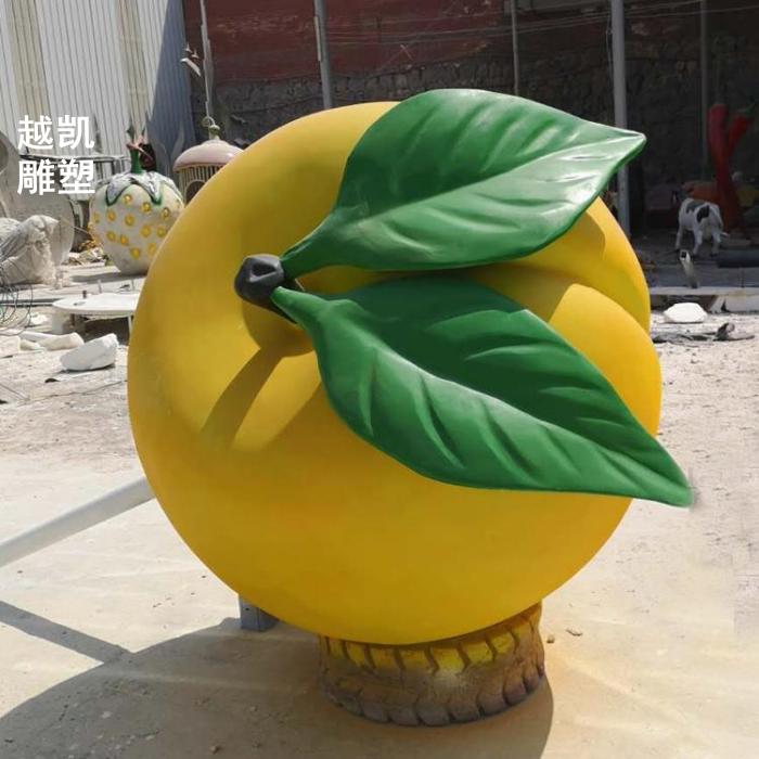 中国台湾烤漆寿桃雕塑 工厂 预定果蔬雕塑标志