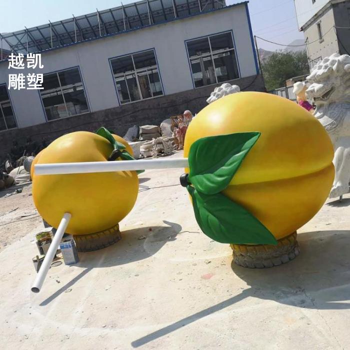 浙江景观艺术寿桃雕塑 供应商 定制广场公园果蔬雕塑