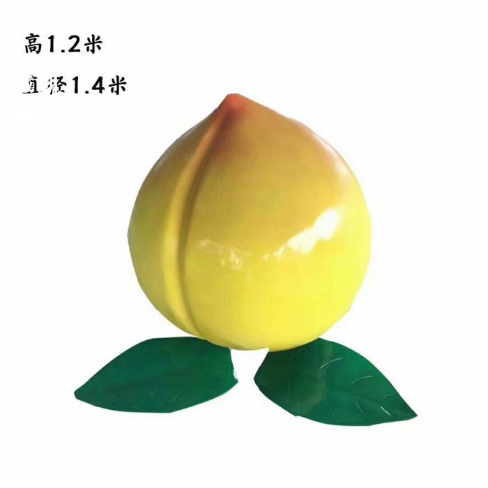 青海园林景观寿桃雕塑 生产厂家 精选小区景观果蔬雕塑