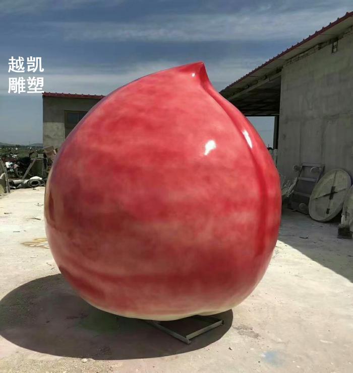 中国澳门大型景观寿桃雕塑 工厂 生产商酒店果蔬雕塑