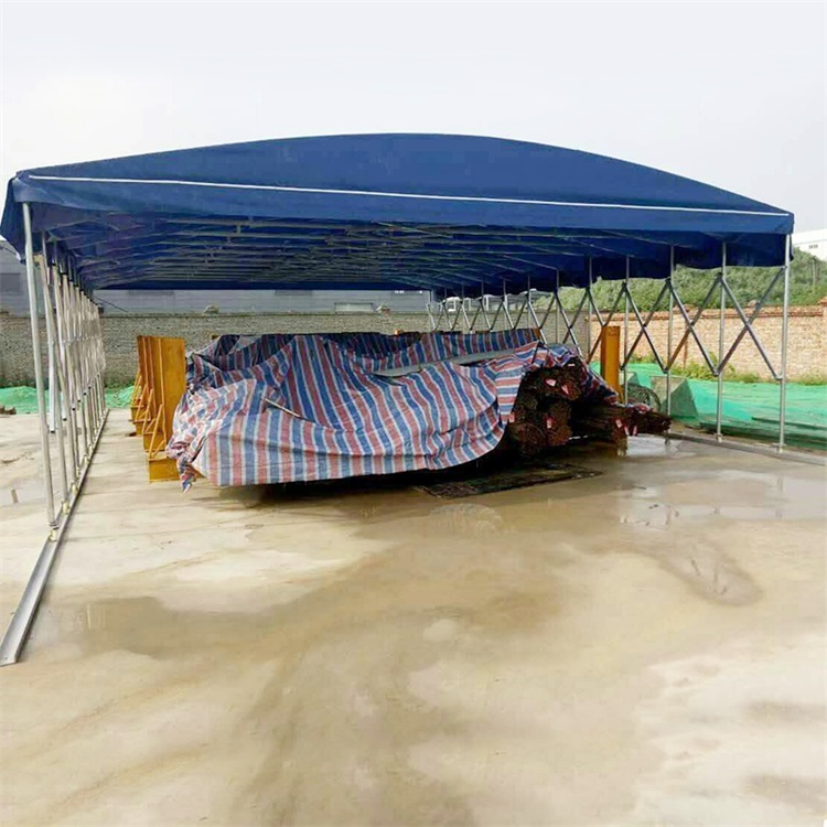 揚州邗江物流倉儲推拉篷 手動輪式遮陽棚 活動式伸縮蓬款式多樣