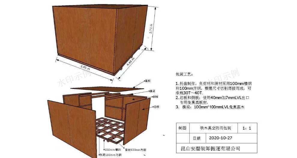 上海市机械设备木箱包装 昆山安磐装卸搬运供应