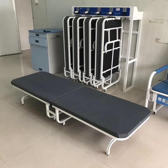 医院陪护便携式床头柜折叠床，卡槽式共享陪护床，两折式共享陪护床，折叠式陪护床