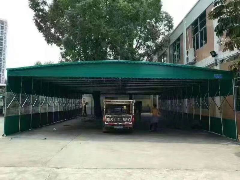 新华佰康户外大跨度定制安装推拉雨棚