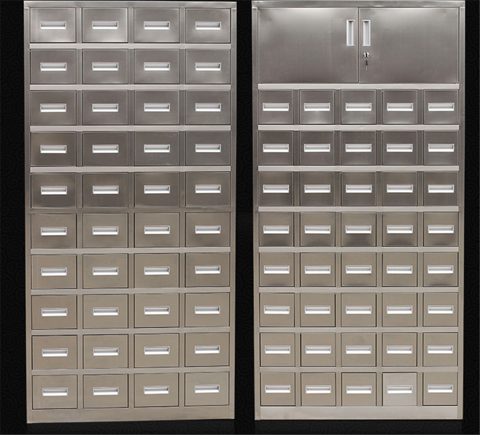 无锡不锈钢中药柜规格 不锈钢多斗柜