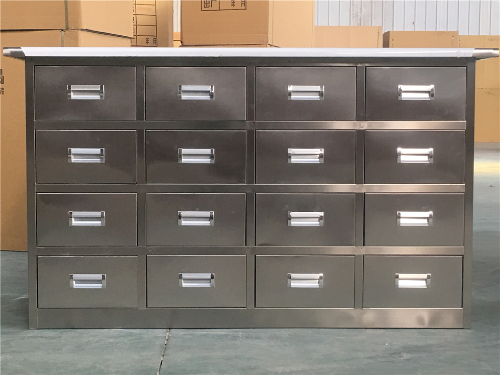 杭州国产不锈钢中药柜规格 不锈钢中药斗柜