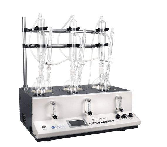 中药二氧化硫测定仪 CYSO-3L 制冷型三联二氧化蒸馏器 一体化蒸馏装置
