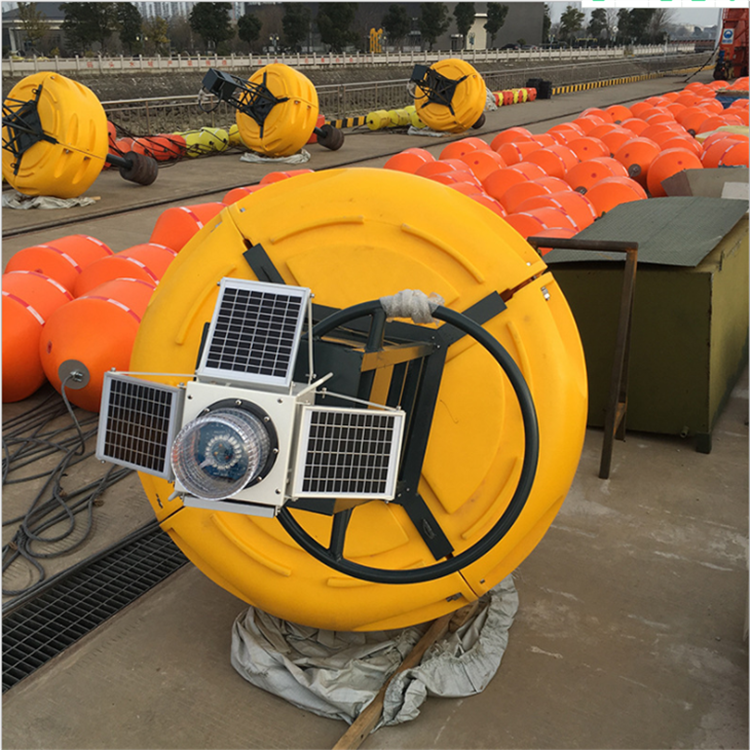 水電站升級改造攔船警示浮標 柏泰光伏航標燈浮體