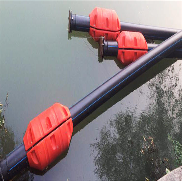 抽水浮管浮筒摆列间距计算 石油PE管浮筒安装