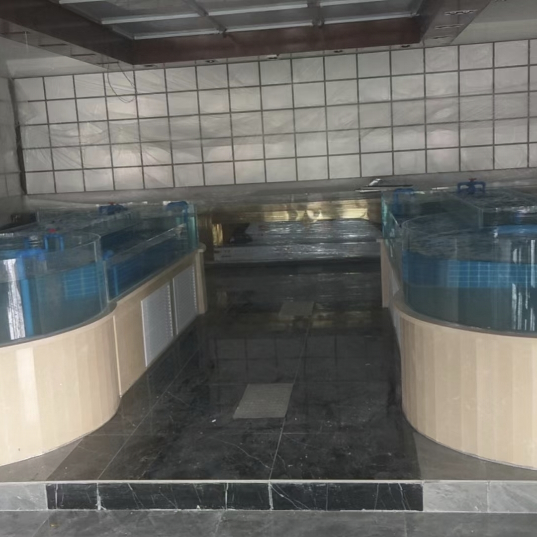 廣州帝王蟹海鮮缸制作|專業定做三層海鮮池及貝類池