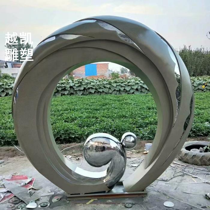 景观抽象圆环雕塑 制作厂家 定价景观镂空圆环雕塑