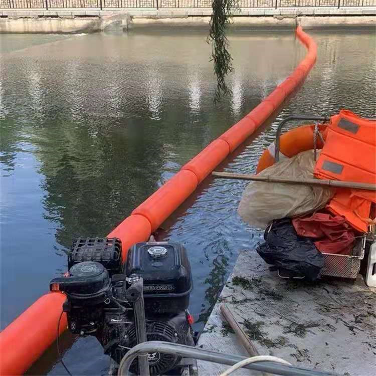 河道载污带拦载浮体施工安装