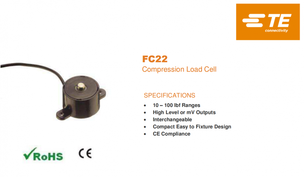 供应 美国 精量FC22玻璃粘结工艺避免了传统称重传感器设计使用环氧胶水老化问题力传感器