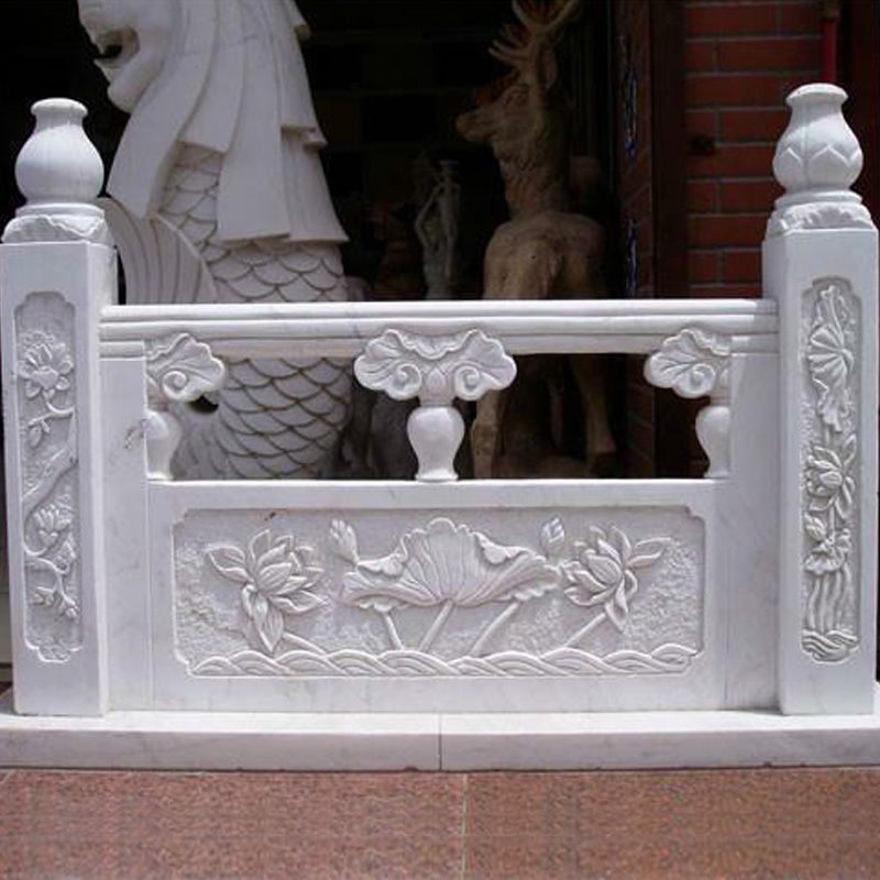 桥栏杆设计安装-汉白玉石栏杆今日新价格及图片-曲阳县聚隆园林雕塑