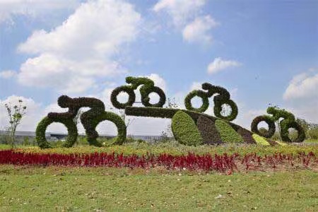 绿植雕塑景观