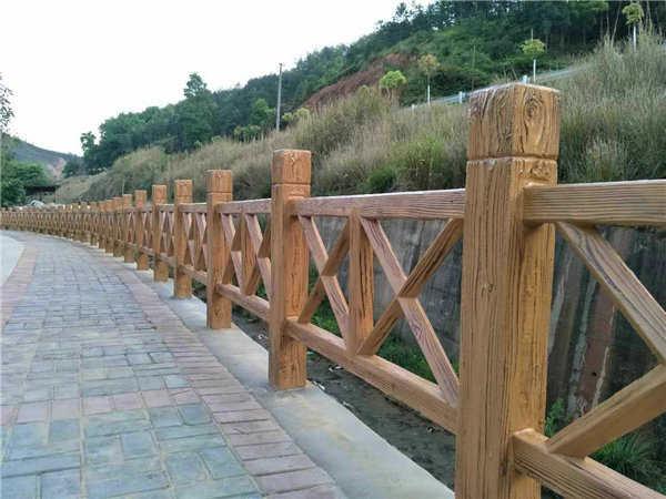 广东肇庆河道景区仿木栏杆设计公司