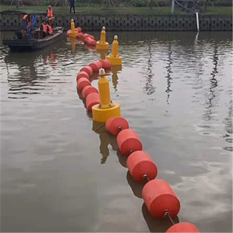 海洋港口水面串联式拦船防撞塑料警示浮筒