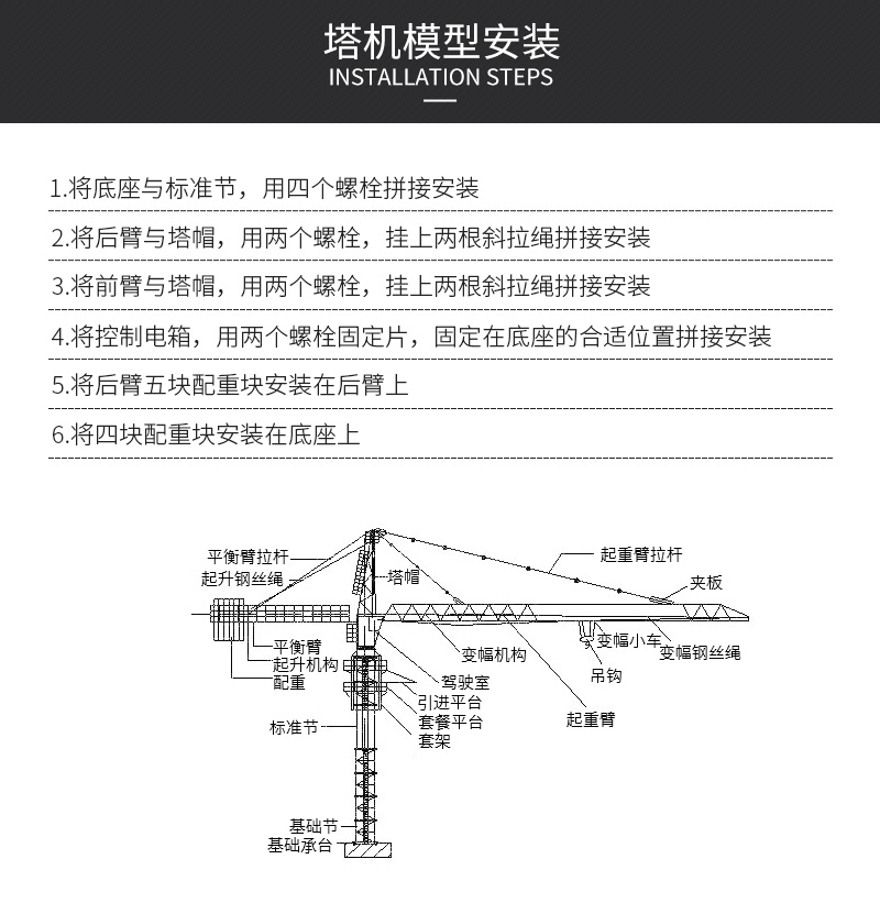 铜陵智慧工地塔机模型厂家 塔式起重机 上海大运电子