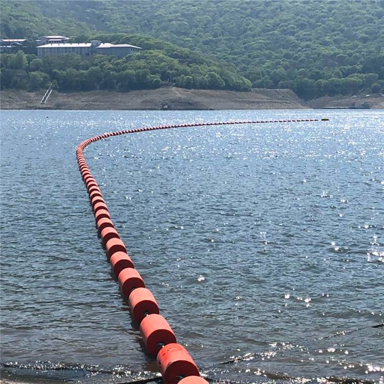 河北水库拦截水草浮筒 一体式拦截水面垃圾塑料浮筒