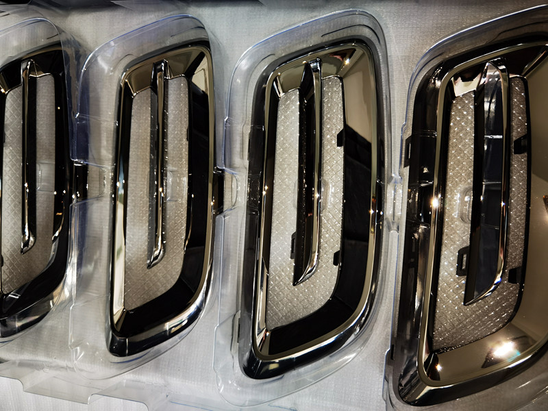 abs塑料電鍍鋅汽車飾件把手格柵表面處理三價黑鉻亮光亞光