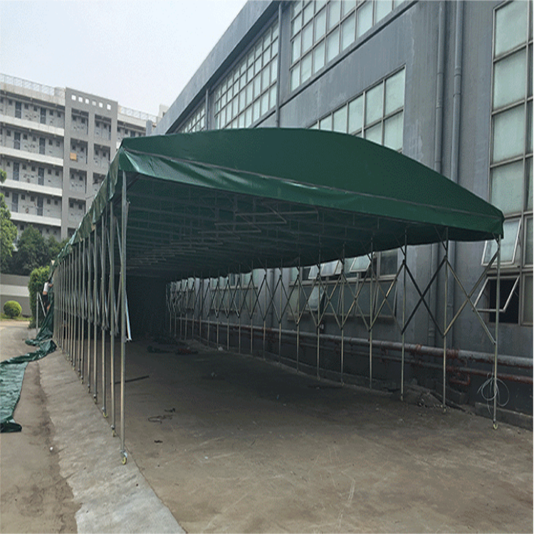 南阳镇平厂家室外折叠遮阳棚 物流移动推拉蓬 工地施工帐篷