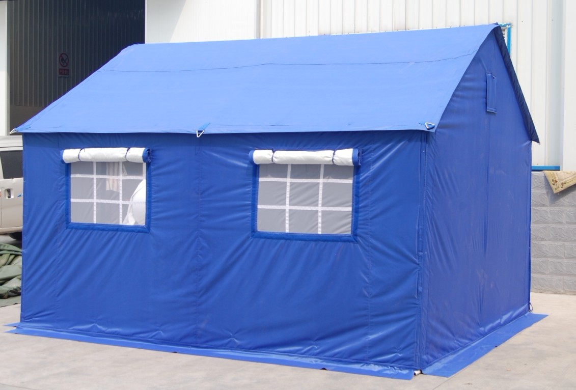 12平方米标准民政救灾棉帐篷 加厚防雨工程抗震救灾帐篷户外保暖