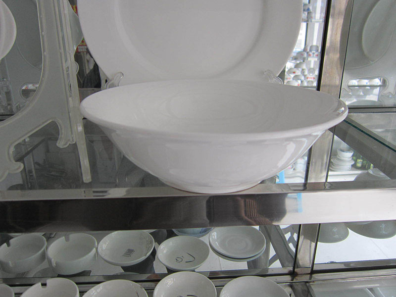 供应陶瓷餐具碗批发 美质白瓷8寸斗碗 面汤碗