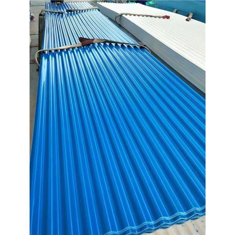 化肥厂防腐瓦 虹鑫PVC塑胶瓦 蓝色纤维瓦 1130梯形瓦