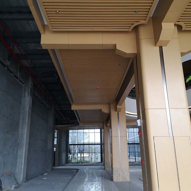 广东木纹铝单板包柱圆弧形铝单板定制