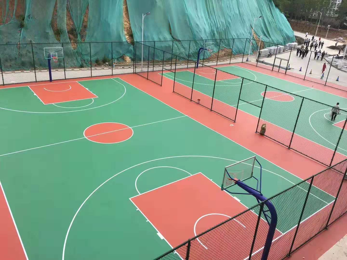 陕西金格体育硅PU球场材料施工
