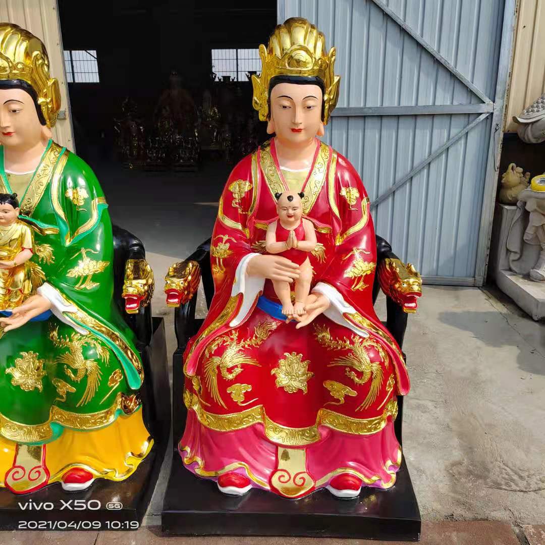 牡丹江木雕十二老母佛像 女娲娘娘像 一手货源