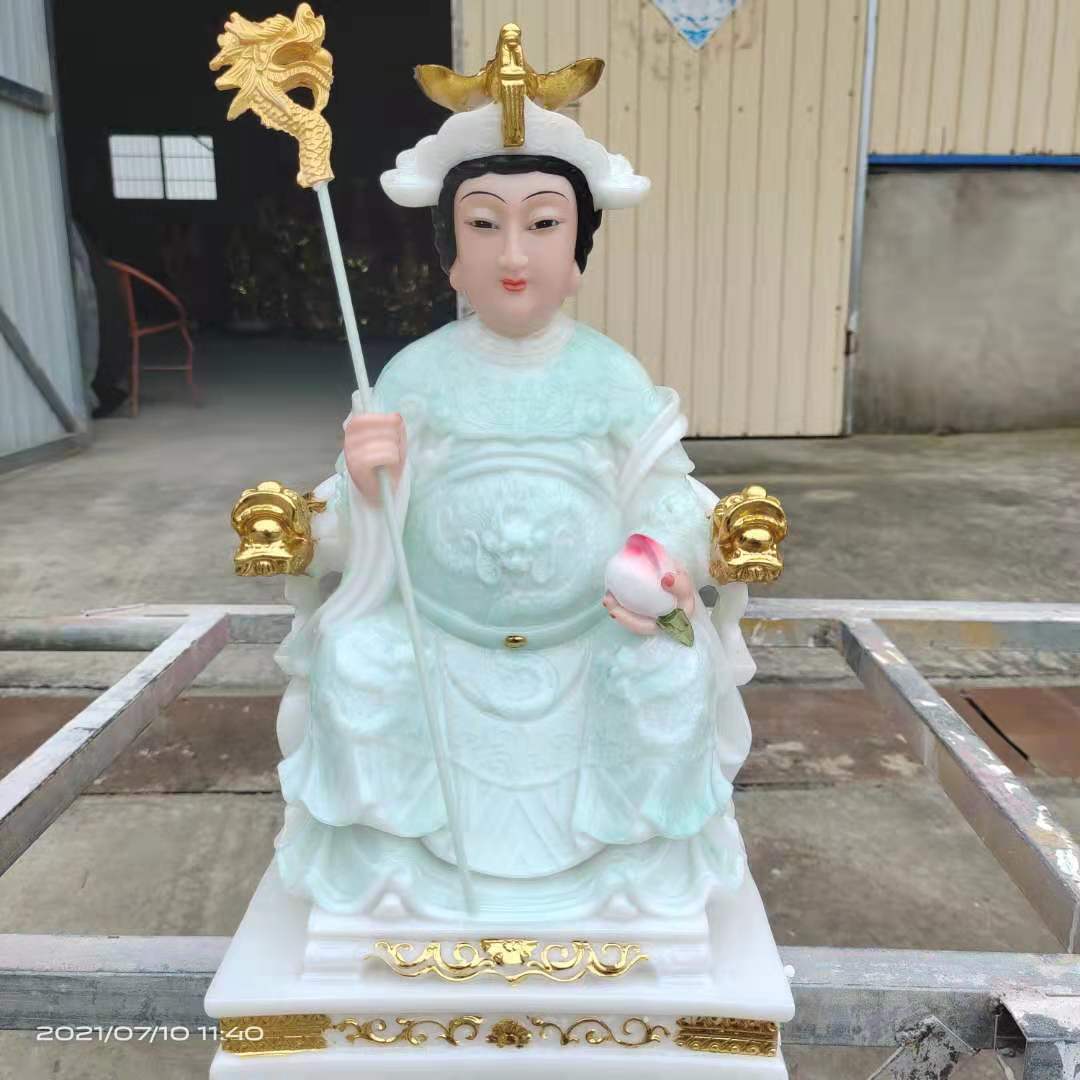 雅安汉白玉东岳大帝神像