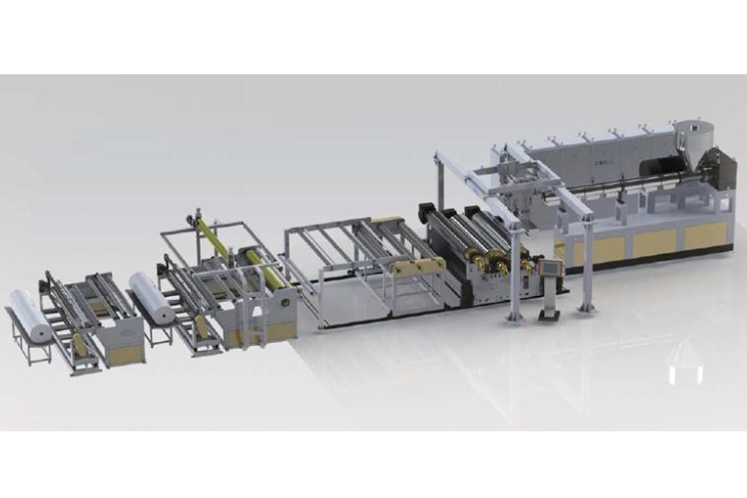 臨沂EVA光伏膠膜擠出生產線 金韋爾eva膠膜生產 金韋爾機械
