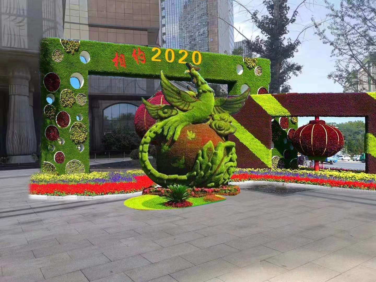 南京绿雕 立体花坛厂家