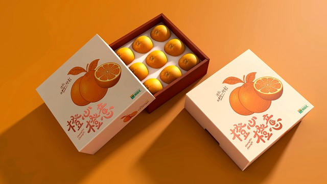 橙子包装设计_脐橙箱设计_包装箱_包装盒_脐橙外箱