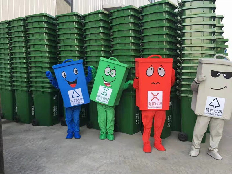 天津西青塑料垃圾桶 挂车