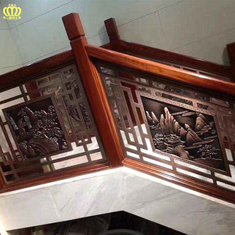 北京黄铜雕花楼梯测量