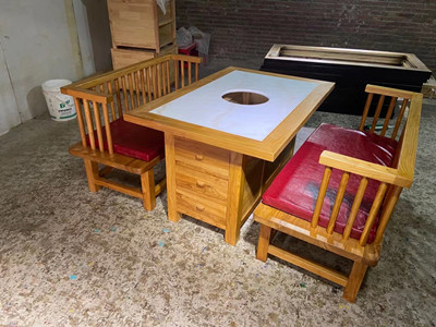 天津酒店玻璃转盘或供桌 火锅店桌椅组合定制安装