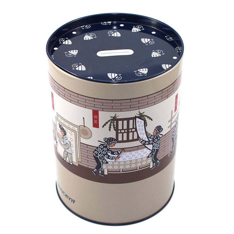 马口铁圆罐生产厂家 端午节员工粽子礼品铁罐 圆形包装铁罐食品铁罐