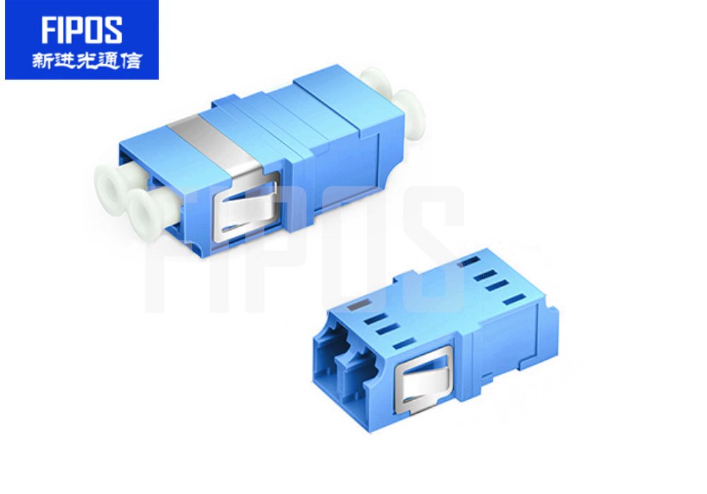 LC-LC双工耦合器蓝色无法兰光纤连接器 LC法兰盘适配器 电信级