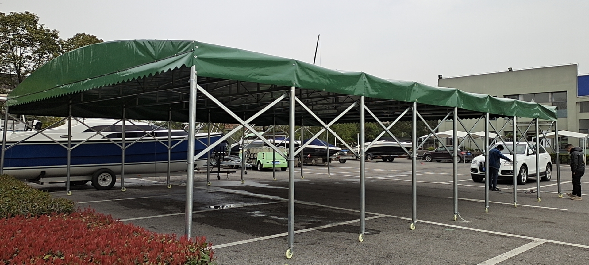 推拉棚移动大型仓库推拉篷伸缩雨棚遮阳蓬移动帐篷