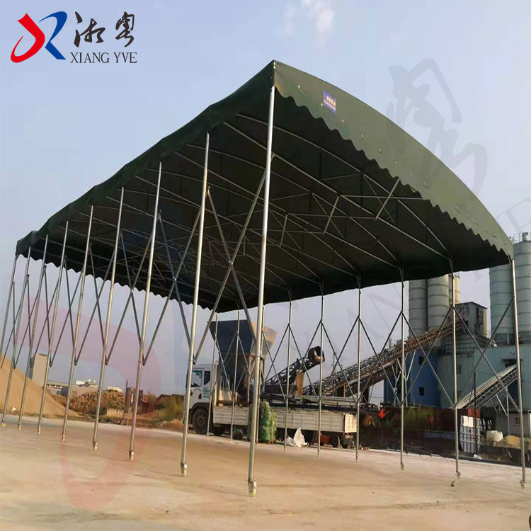广州篮球场遮阳棚 XYHZ-07海珠户外仓库推拉雨蓬 室外遮阳帐篷上门安装