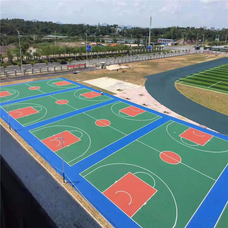 南宁邕宁硅PU篮球场施工