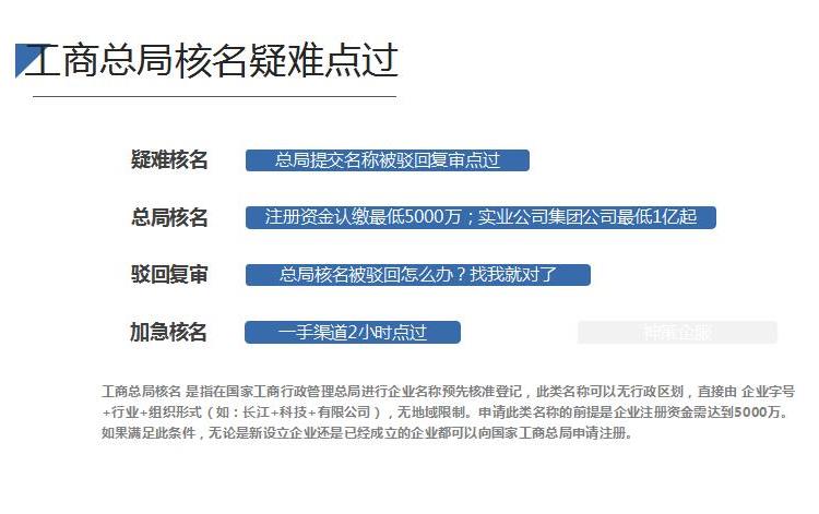 北京总局核名情况说明怎么写疑难核名的流程