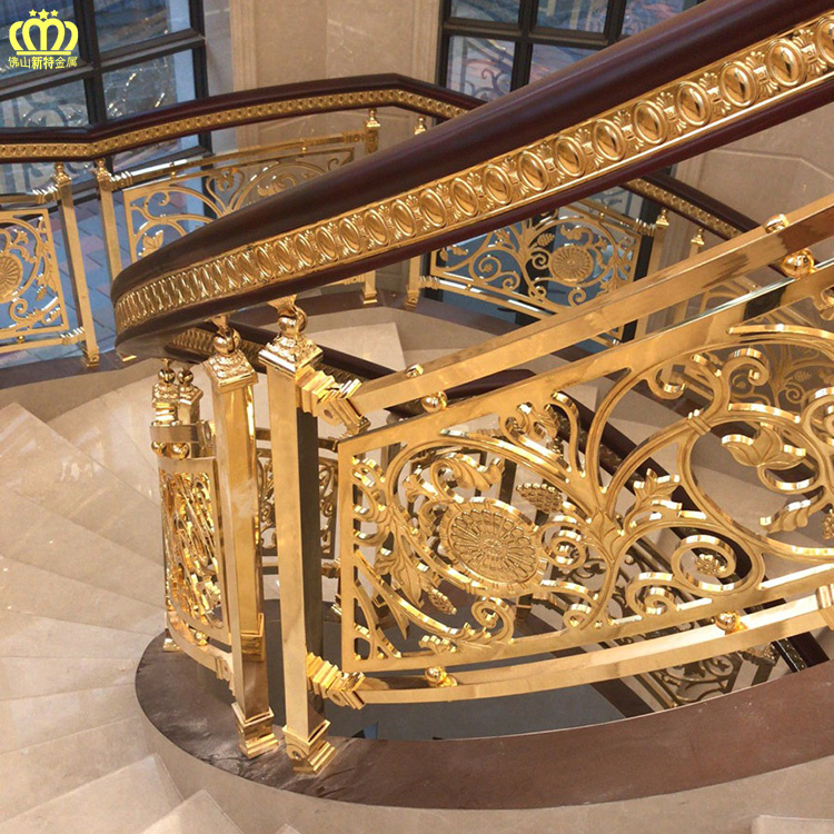 朝阳现代铜楼梯扶手配件 组装式