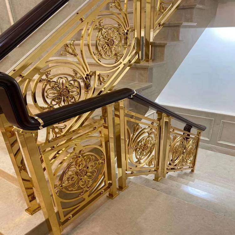 青岛别墅铜楼梯扶手上门测量安装 妙笔生辉