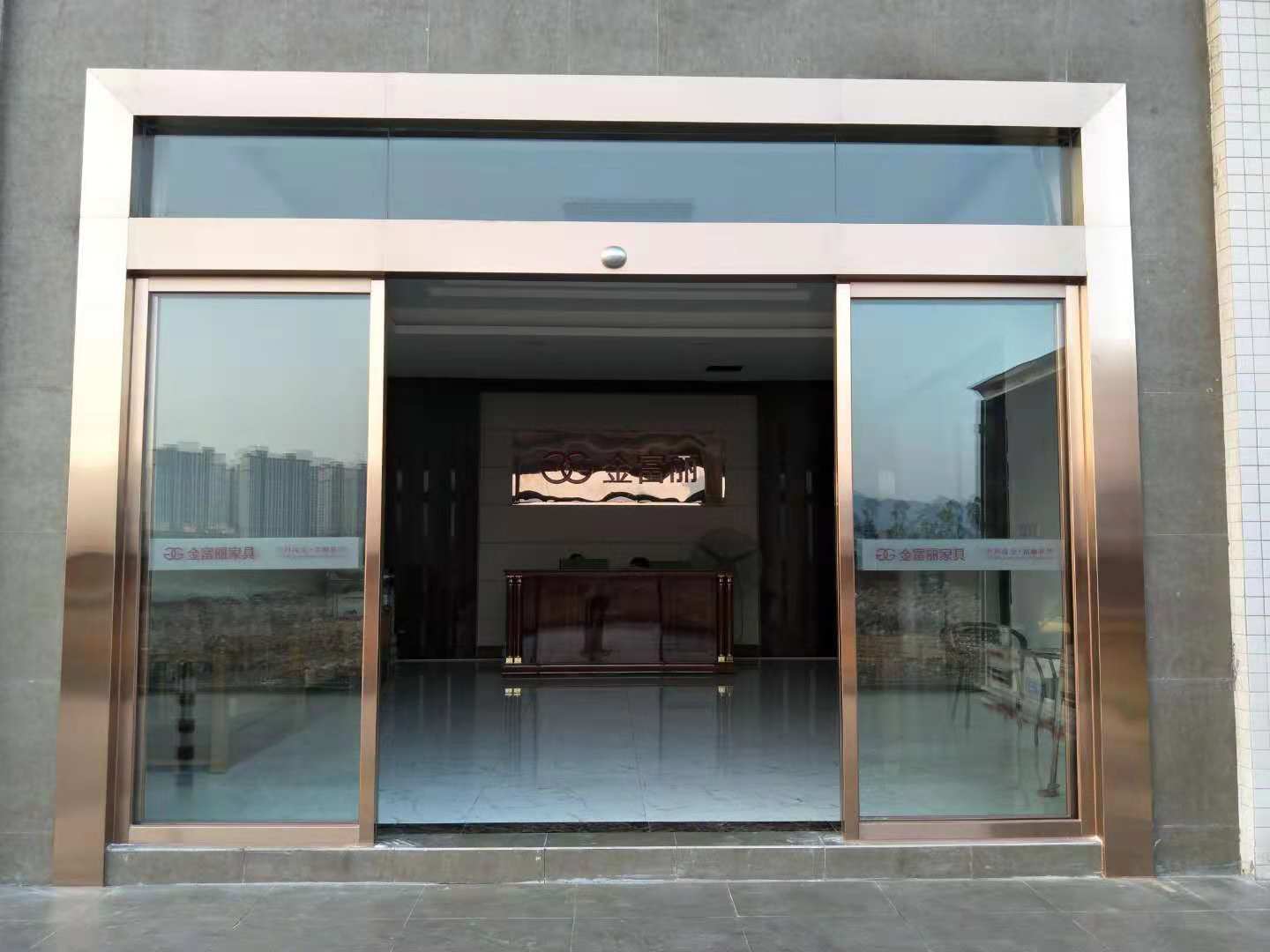 深圳坪地自动玻璃门定制 好品质鸿发造